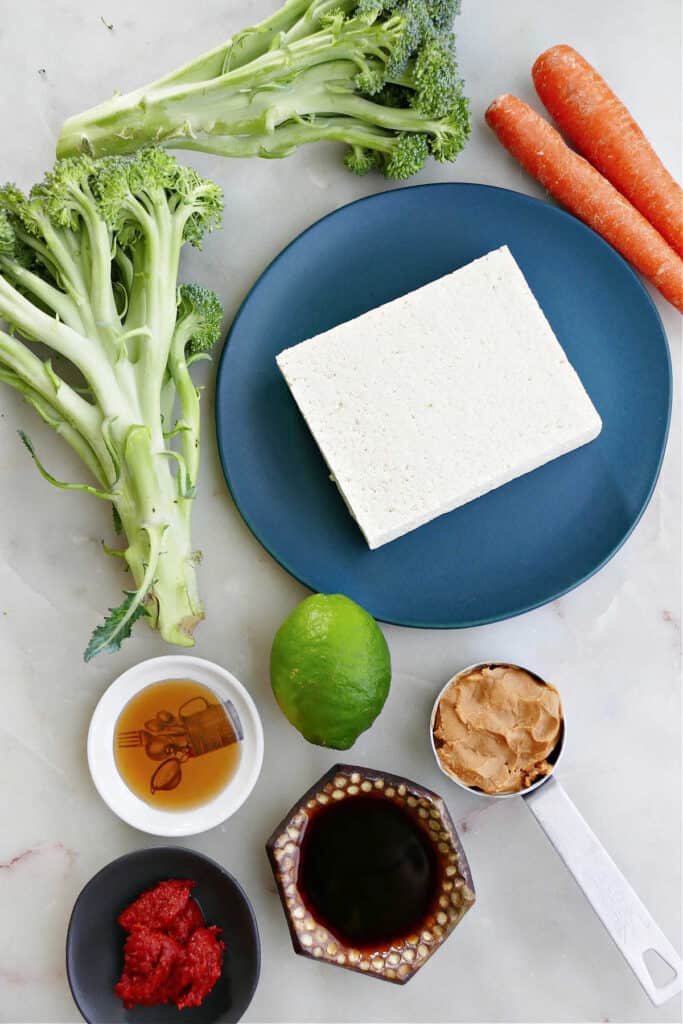 Spicy Peanut Tofu Buddha Bowl - It's a Veg World After All®