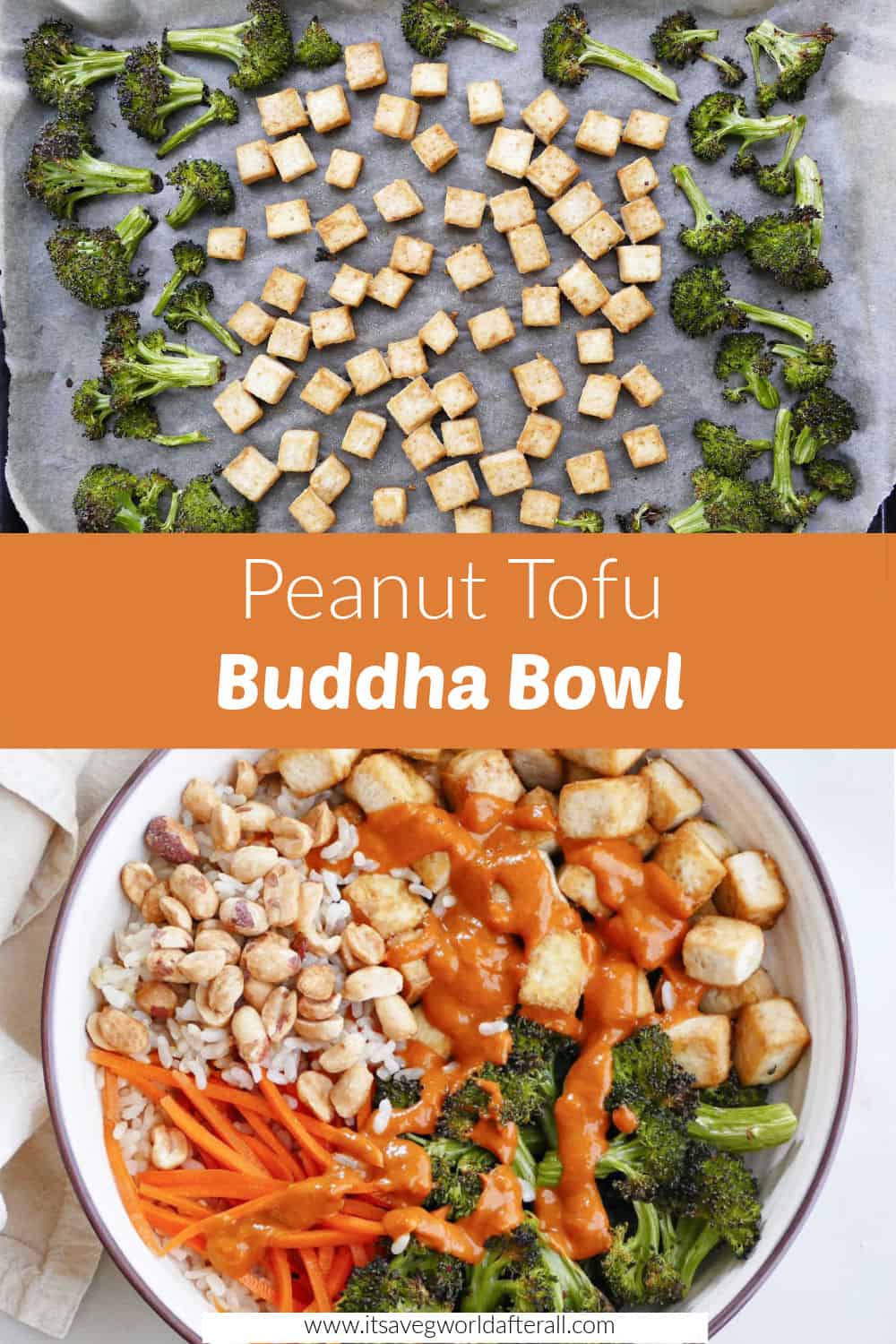 Spicy Peanut Tofu Buddha Bowl - It's a Veg World After All®