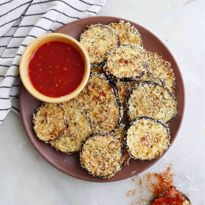 Crispy Baked Eggplant Slices It's a Veg World After All®