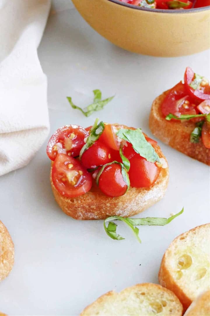 Cherry Tomato Bruschetta - It's a Veg World After All®