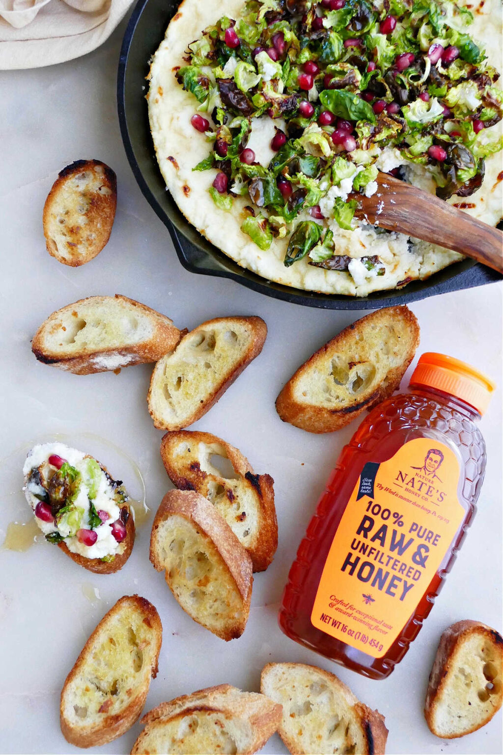 Baked Ricotta Dip With Honey And Crispy Brussels - It's A Veg World ...