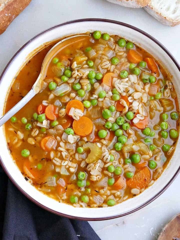 Slow Cooker Mushroom Barley Stew - It's a Veg World After All®