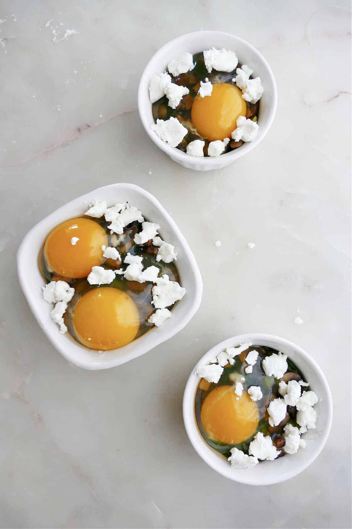 Baked Ramekin Eggs with Mushrooms and Spinach It's a Veg World After All®