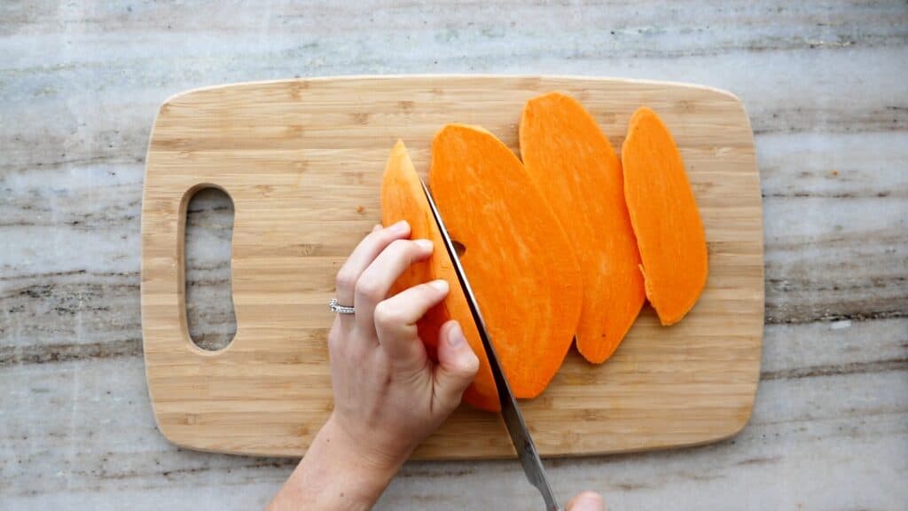 How to Cut Sweet Potatoes - It's a Veg World After All®