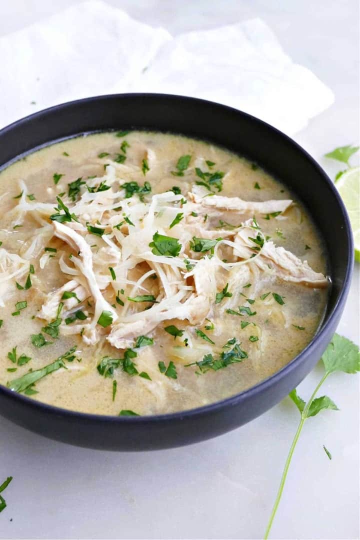 Coconut Cabbage Chicken Soup - It's a Veg World After All®