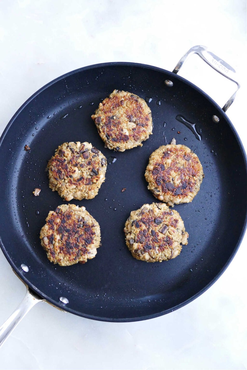 Quinoa Mushroom Burgers With Navy Beans - It's A Veg World After All®