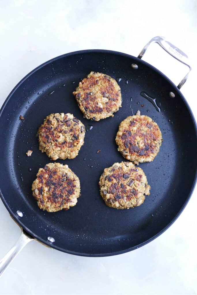 Quinoa Mushroom Burgers with Navy Beans It's a Veg World After All®