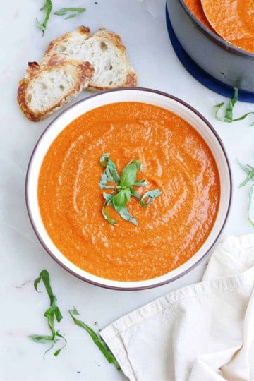 Vegan Tomato Bisque with Cashews - It's a Veg World After All®