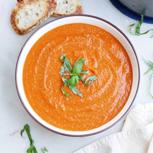 Vegan Tomato Bisque with Cashews - It's a Veg World After All®