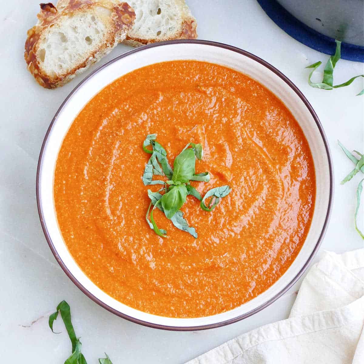 Vegan Tomato Bisque with Cashews - It's a Veg World After All®