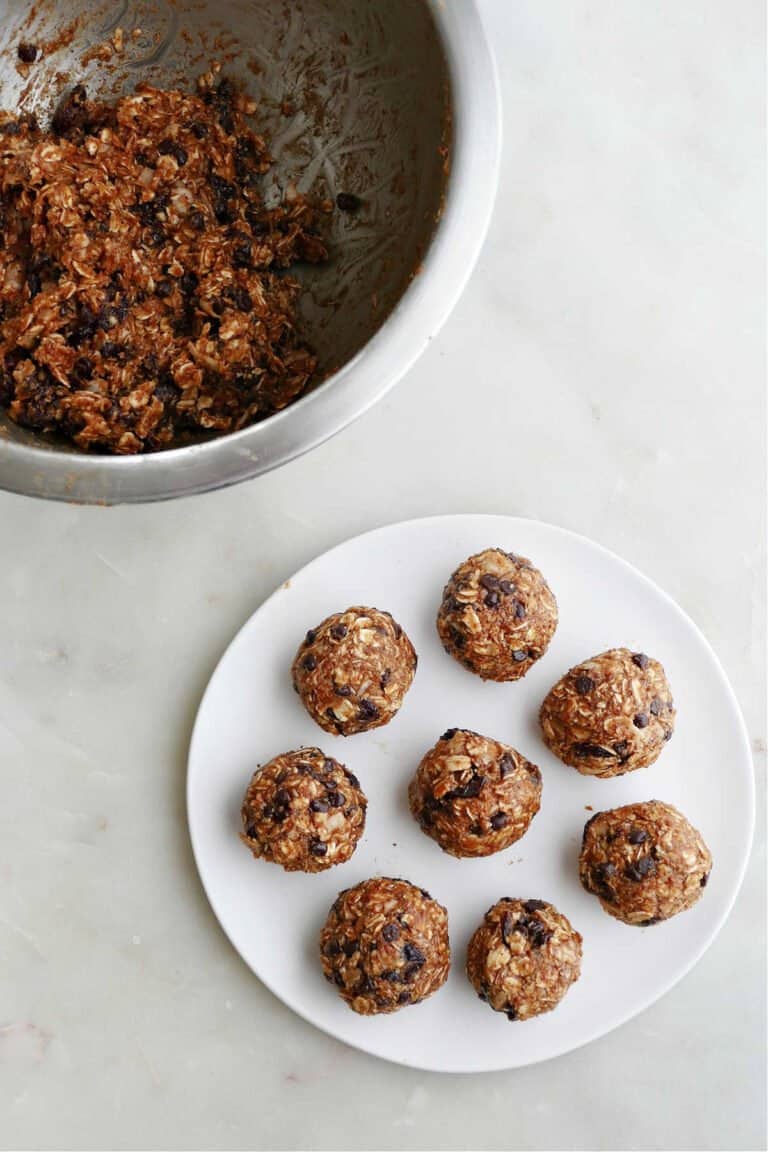 Cherry Almond Butter Energy Balls It's a Veg World After All®