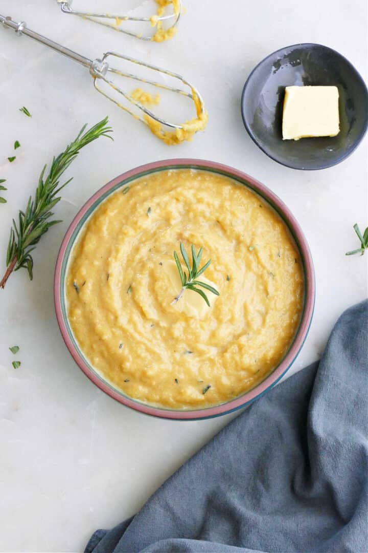 Mashed Acorn Squash with Maple and Rosemary - It's a Veg World After All®