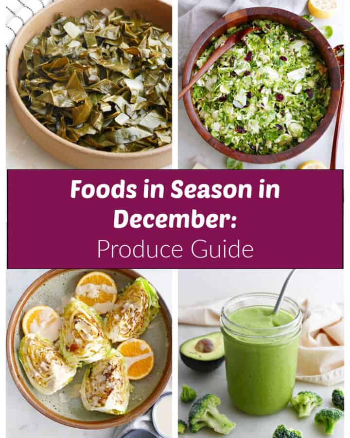 collage of four healthy recipes with text box in the middle with post name