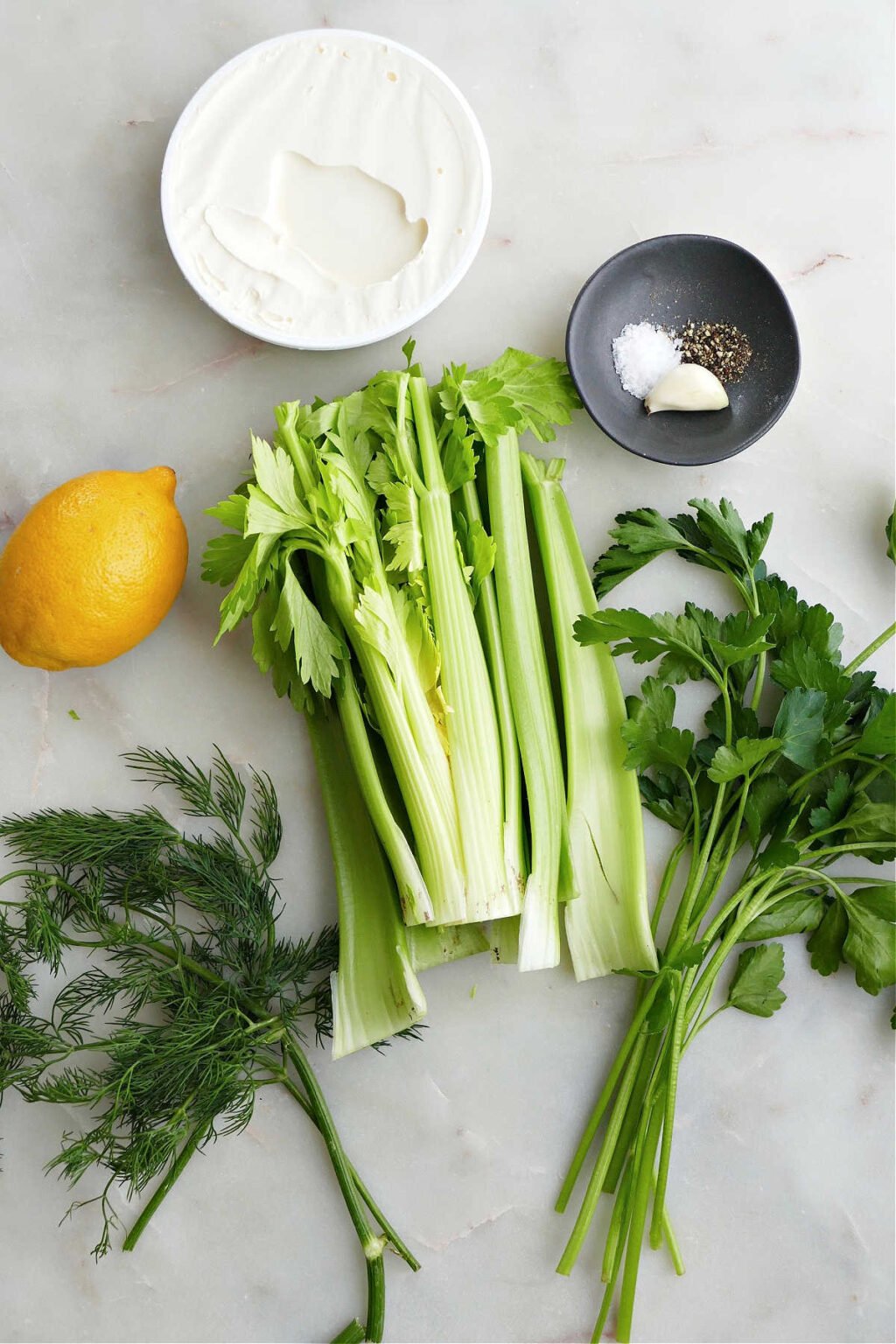 Healthy Celery Snack with Herbed Mascarpone It's a Veg World After All®