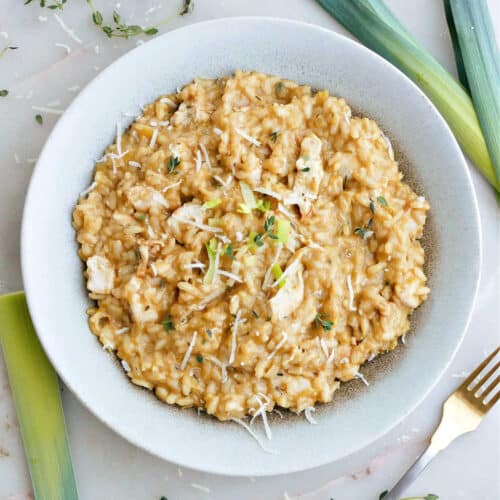 Chicken and Leek Risotto It's a Veg World After All®