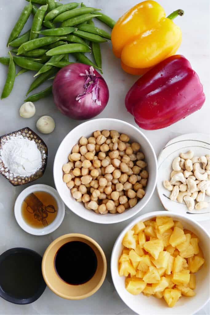 Pineapple Chickpea Stir Fry It's a Veg World After All®