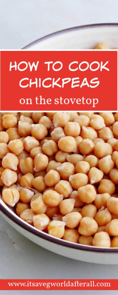 chickpeas in a bowl with text boxes for recipe name and website