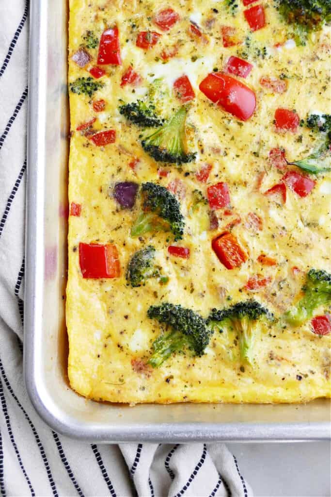 Sheet Pan Omelet with Veggies - It's a Veg World After All®
