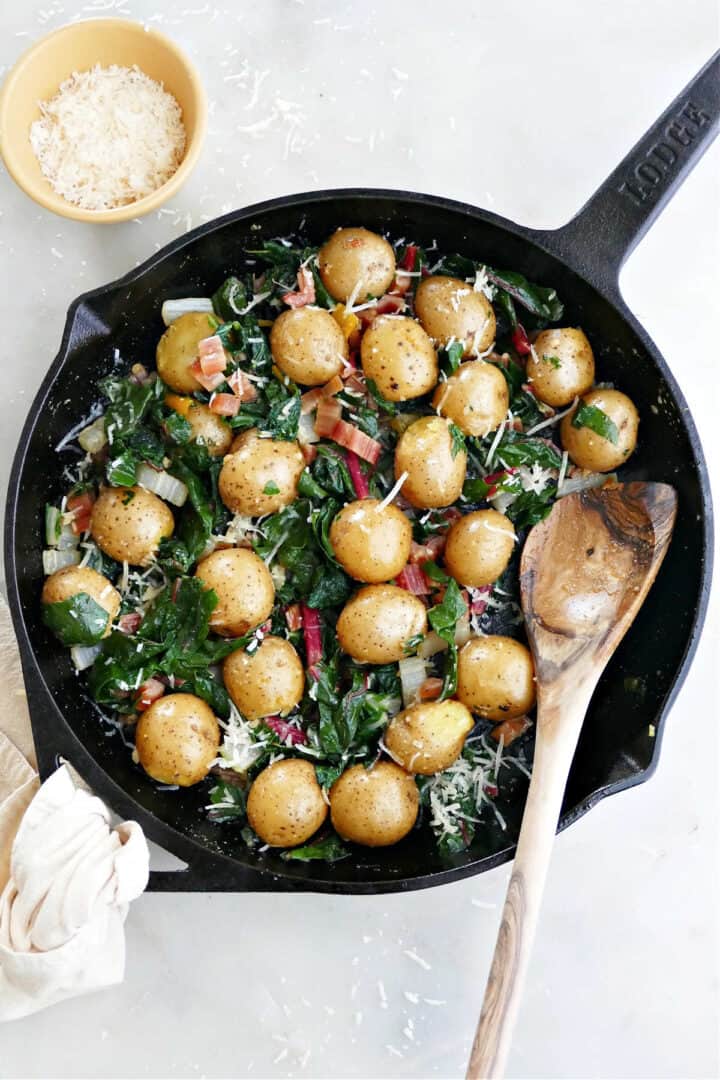 Easy Swiss Chard Potatoes - It's a Veg World After All®