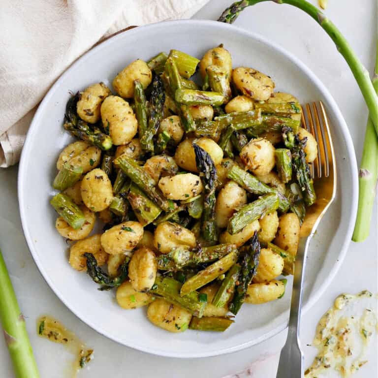Sheet Pan Gnocchi with Asparagus - It's a Veg World After All®