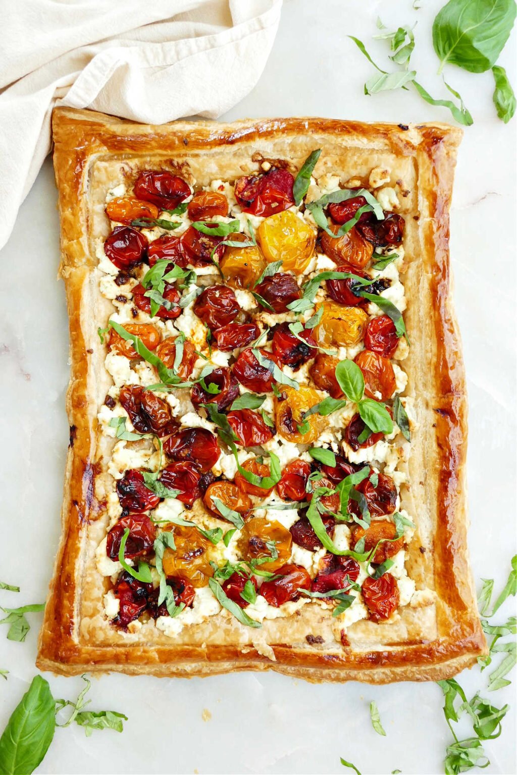 Roasted Cherry Tomato Tart with Puff Pastry - It's a Veg World After All®