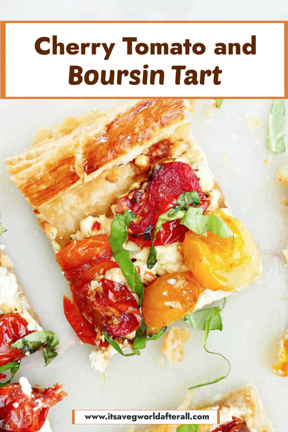 Roasted Cherry Tomato Tart with Puff Pastry - It's a Veg World After All®