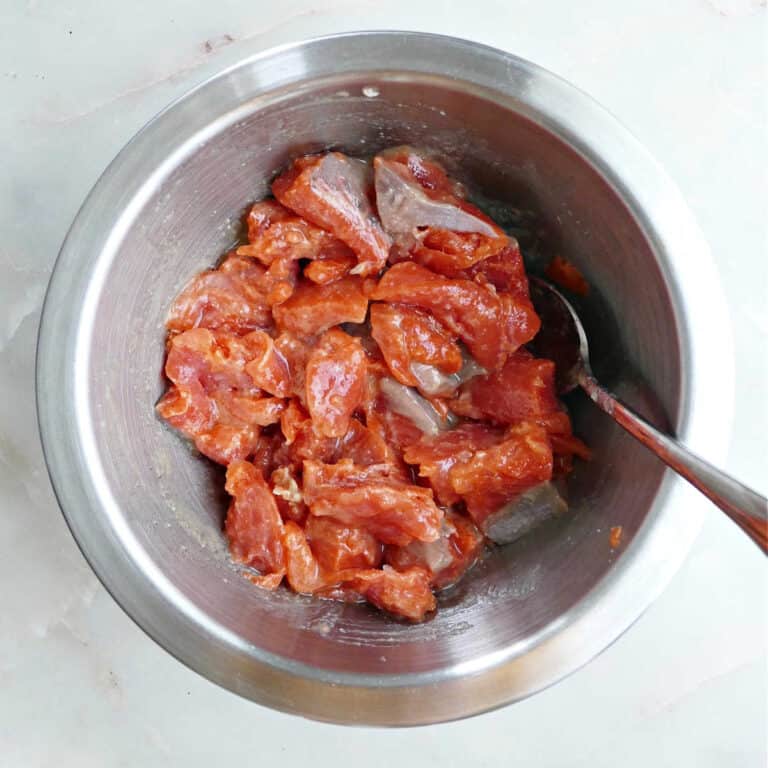 Lemon Butter Salmon Bites with Vinegar Slaw It's a Veg World After All®