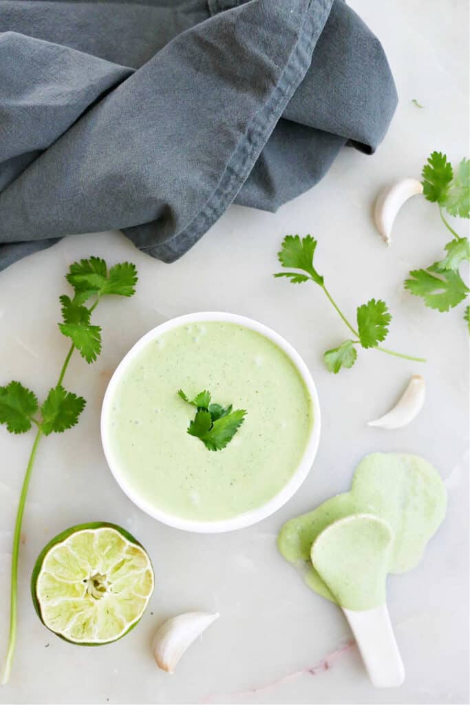 Lime Cilantro Garlic Sauce It's a Veg World After All®