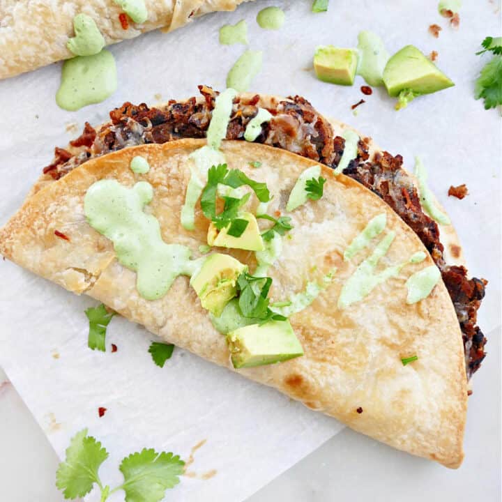 Crispy Smashed Black Bean Tacos It's a Veg World After All®