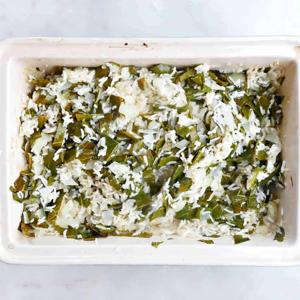 Baked Collard Green Rice It's a Veg World After All®