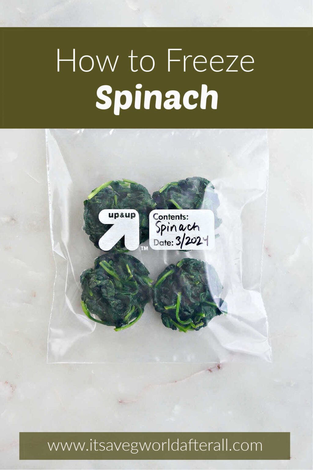 How to Freeze Spinach - It's a Veg World After All®