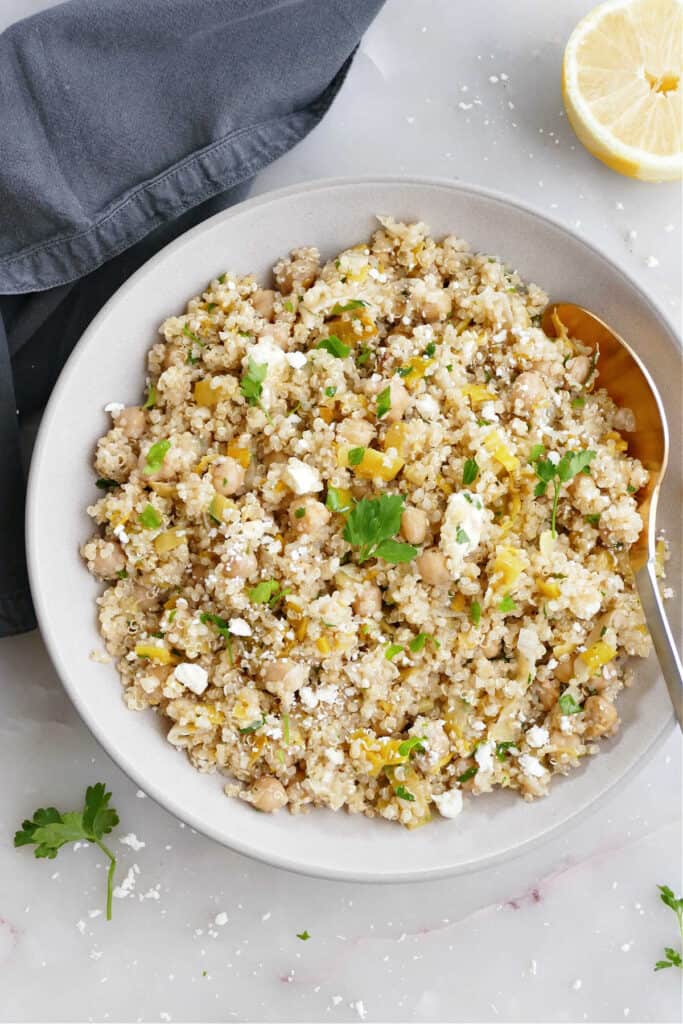 Lemony Leek Salad with Quinoa - It's a Veg World After All®